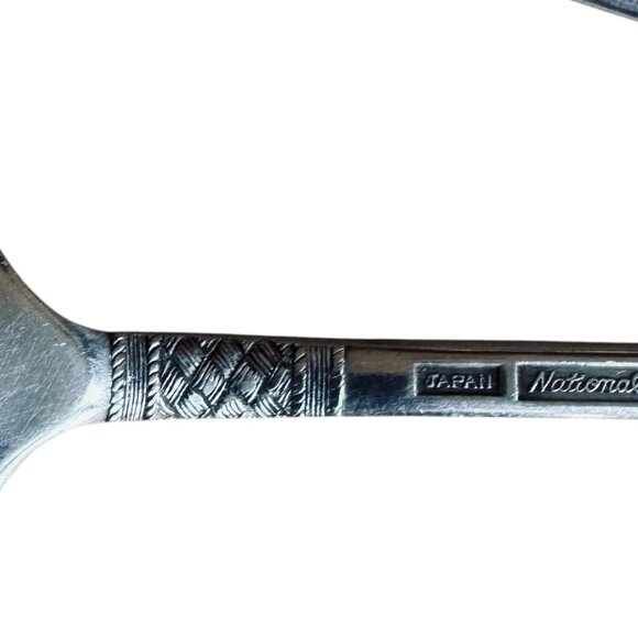 Vtg F B ROGERS Mid Century Stonehenge Stainless Flatware Place Oval Soup Spoons - Picture 13 of 13